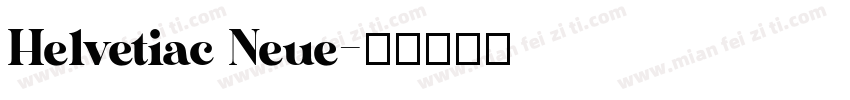 Helvetiac Neue字体转换
